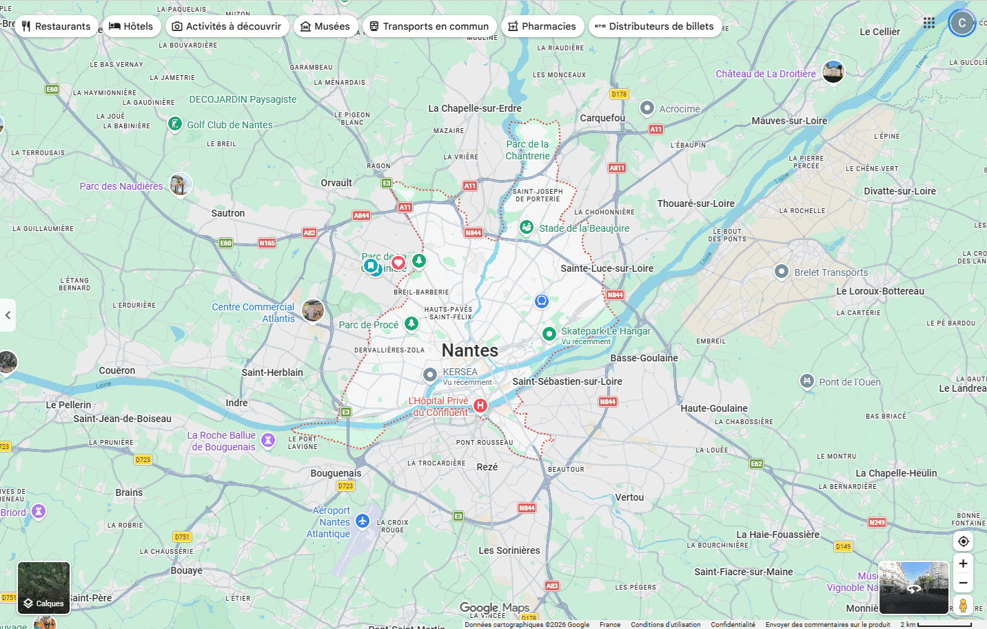 Carte de localisation de CP Coaching à Nantes